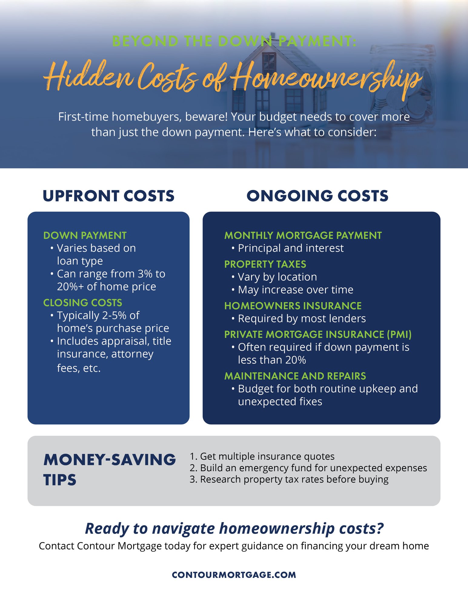 Hidden Costs of Homeownership onesheet